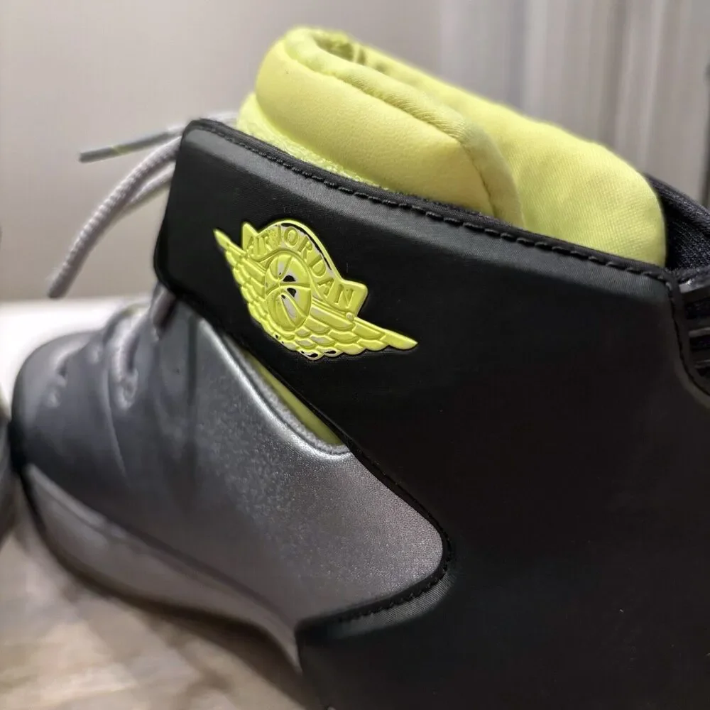 Jordan Men's Melo 1.5 Wolf Grey Volt Ice Leather Basketball Sneakers US Size 9.5 - Picture 10 of 13